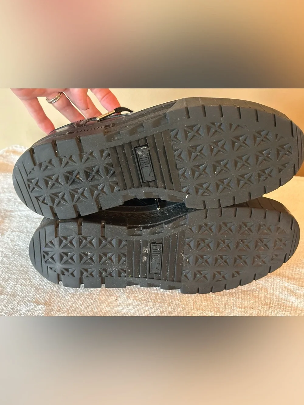 🖤🦋 PUMA Mayze Butterfly Platform Chunky Sneakers | Women’s Size 10 | All Black